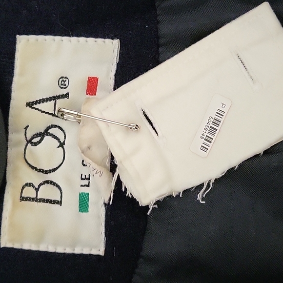 BOSA LE COLLEZIONI Boiled Wool Peacoat 10 Button Blue Vintage MADE IN RUSSIA - Picture 6 of 10